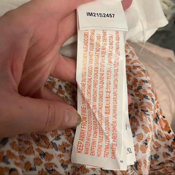 MINKPINK Nevaeh Mini Dress in Orange, Pink, White and Black Print Size Large - Picture 15 of 15